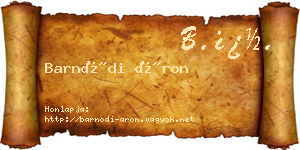 Barnódi Áron névjegykártya